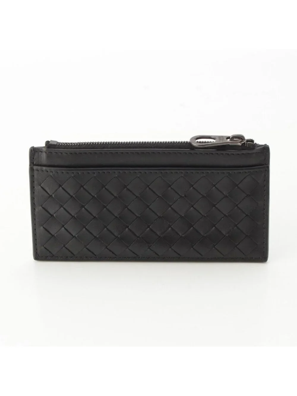 Bottega Veneta Leather Intrecciato Fragment Case Card Black